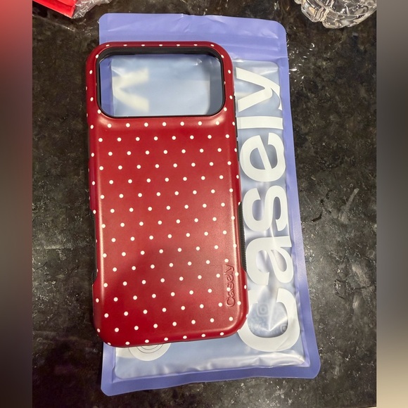 Casely Red Polka Dot Phone Case for iPhone 17 Pro Max - Picture 2 of 4